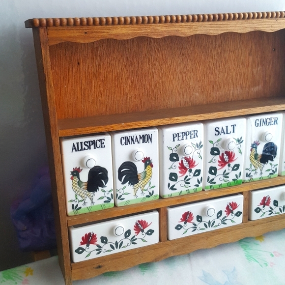 🌙Vintage Spice Rack Japan Great Condition Rustic - Picture 3 of 13